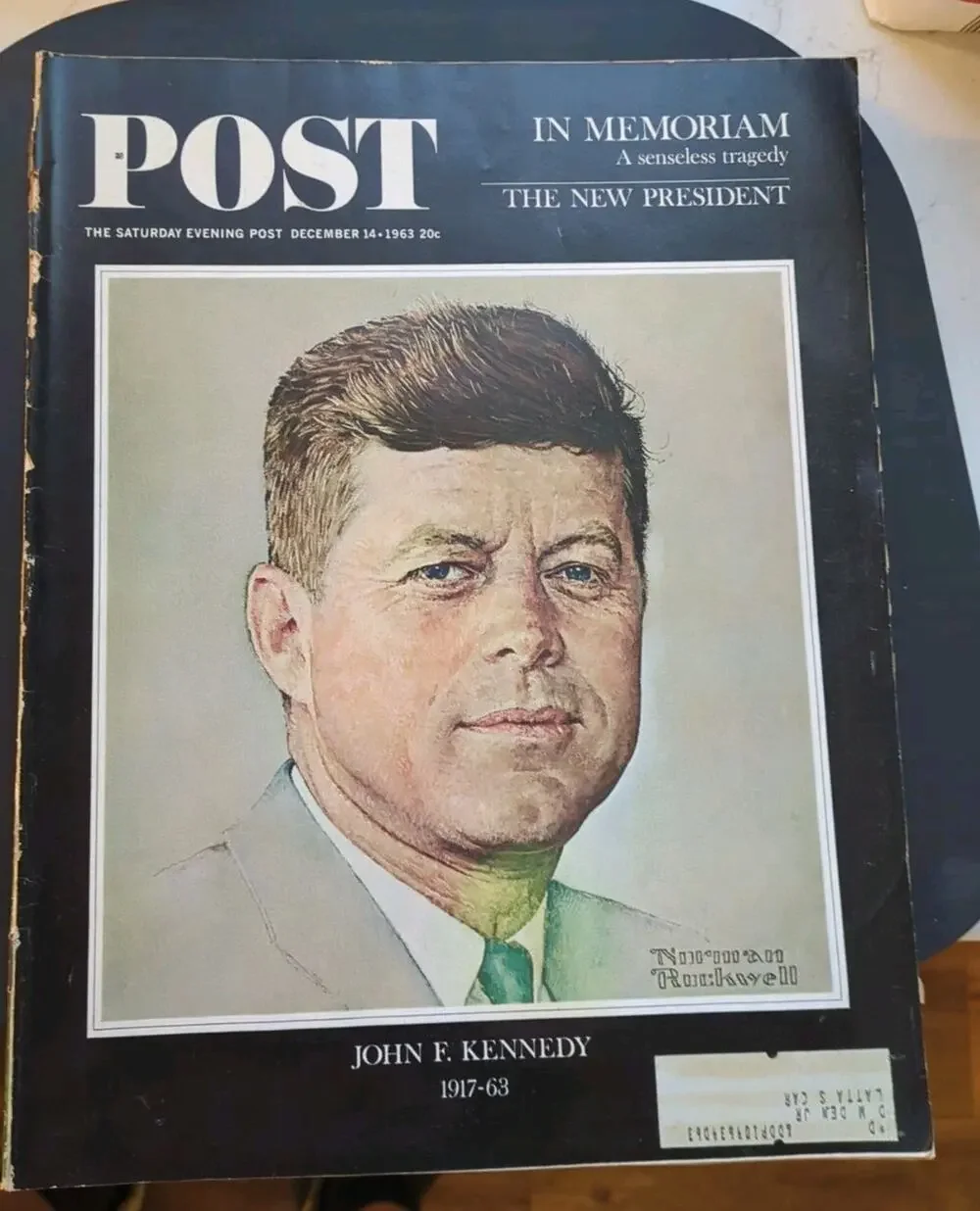 Vtg Saturday Evening Post Dec 14 1963 John F Kennedy JFK Memorial Norman...